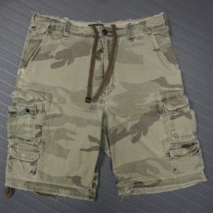 Vintage Abercrombie & Fitch Cargo Camo Shorts Size 33